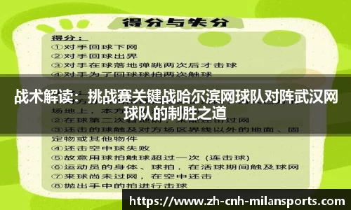 战术解读：挑战赛关键战哈尔滨网球队对阵武汉网球队的制胜之道